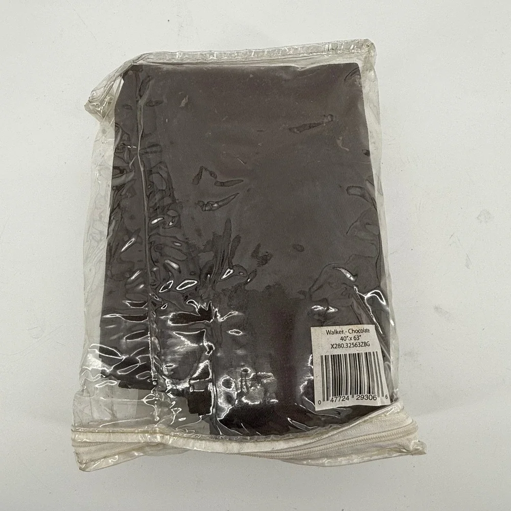 Style Selections Walker Chocolate Brown Rod Pocket Blackout Curtain Panel 40x63